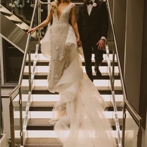 Ines Di Santo Lysandra dress with detachable overskirt. Size 6